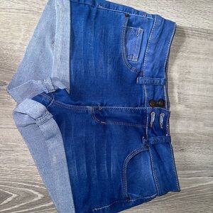 Levi's High Waist Denim Shorts - Blue and Light Blue